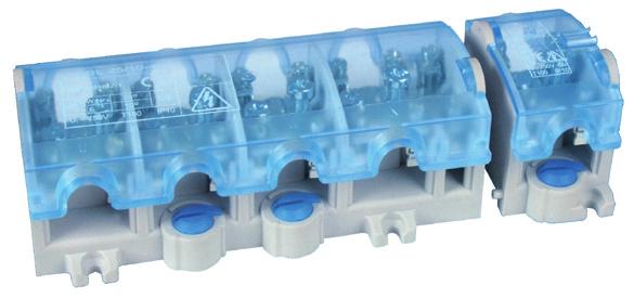 ..26 Złączki gwintowe 12 torowe do przewodów o przekroju do 16 mm² 12 line, threaded terminal blocks for cables with cross-section up to 16 mm² Винтовые 12-контактные клеммы для проводов сечением до