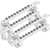 Bolt heads has special incisions so they can be thighted not only by spanner but also with screwdrivers simplifying and minimizing the assembly time.