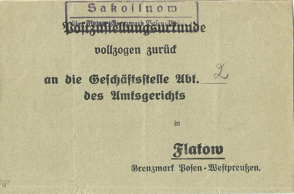 (Grenzmark), w Krajence (KROJANKE) (Kr. Flatow).