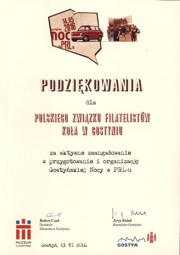 Międzynarodowa Wystawa Filatelistyczna Głogów 2016 zorganizowana została w dniach 8-10.04.2016 r.