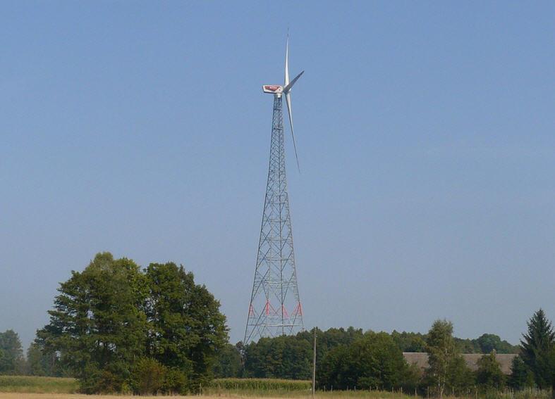 Energetyka wiatrowa w Polsce i na świecie Najwyższe wieże elektrowni wiatrowych na świecie: 160 m - kratowy (m.in.