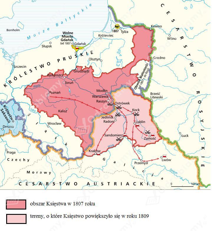 Wielu wybitnych historyków polskich zajmujących się epoką napoleońską (Marian Kukiel, Waldemar Łysiak) zwraca jednak uwagę, że decyzje o kształcie terytorialnym Księstwa i jego nazwie wynikały z