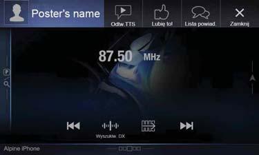 Stosowanie Alpine TuneIt App Można zaprogramować dźwięk tego urządzenia za pomocą podłączonego smartfonu.