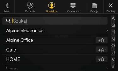 Funkcja książki telefonicznej Przykładowy ekran książki telefonicznej Wyłączenie wejścia mikrofonu Jeśli dźwięk otoczenia (hałas ruchu ulicznego itp.