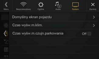 Konfiguracja CAN-I/F Opcję [CAN-I/F] można wybrać w ekranie menu ustawień systemu w kroku 1. Patrz sekcja Ustawienia systemu (strona 45).