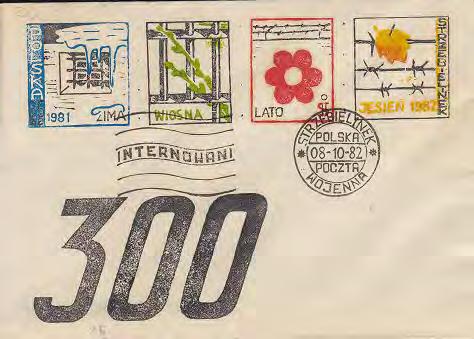 154 Joanna Glatz Il. 13. Koperta stemplowana z internowania, Strzebielinek, 08.10.1982 r. APSz, Zbiór akt działaczy opozycji demokratycznej na Pomorzu Zachodnim, Zbiór Zbigniewa Zdanowicza, sygn.