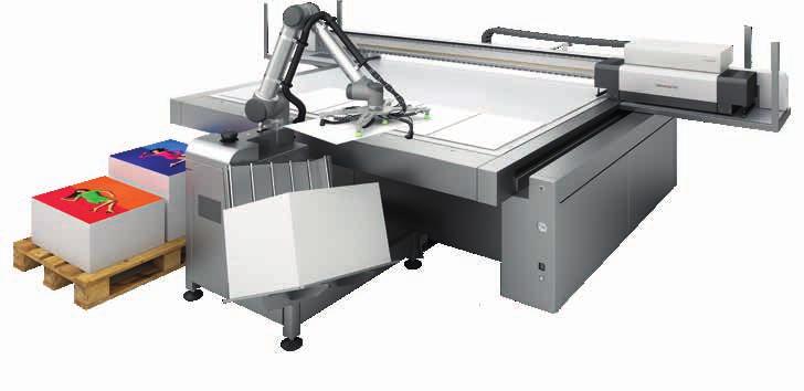 Robot Robot współpracujący z ploterami swissqprint, umożliwia automatyczne podawanie oraz zdejmowanie podłoży z maszyny, obsługując niemalże każdy materiał, który posiada wystarczającą sztywność i