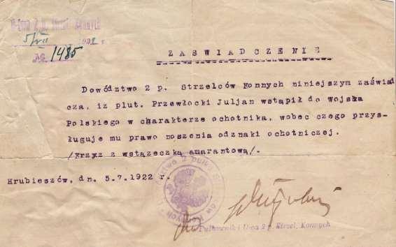 3 Dokument 5 Rok 1922, 5 lipca.