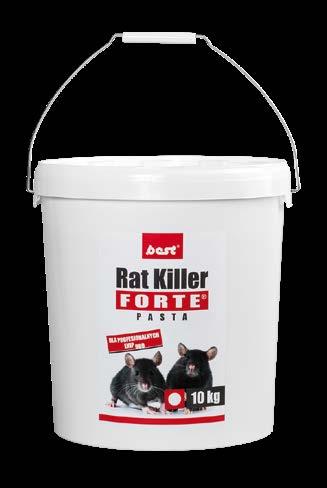 36 DERATYZACJA PREPARATY DERATYZACYJNE DERATYZACJA PREPARATY DERATYZACYJNE 37 PREPARATY DERATYZACYJNE PASTA Rat Killer Perfekt pasta Kod: RKP5, RKPDD Kod: FP5, FP10 Rat Killer FORTE pasta -