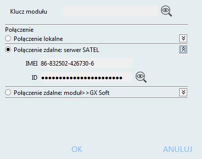 22 GSM-X SATEL Moduł GSM-X możesz wybrać moduł GSM-X, z którym połączy się program GX Soft. Kliknij, aby wyświetlić listę wszystkich modułów podłączonych do komputera za pośrednictwem portu USB.