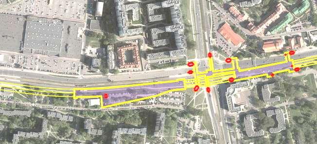 Analiza obecnej organizacji ruchu oraz opracowanie założeń do jej zmian - etap II 30 1- Demontowany parking kubaturowy I 2- Demontowany parking kubaturowy II 2 1 Rys. 5.8.