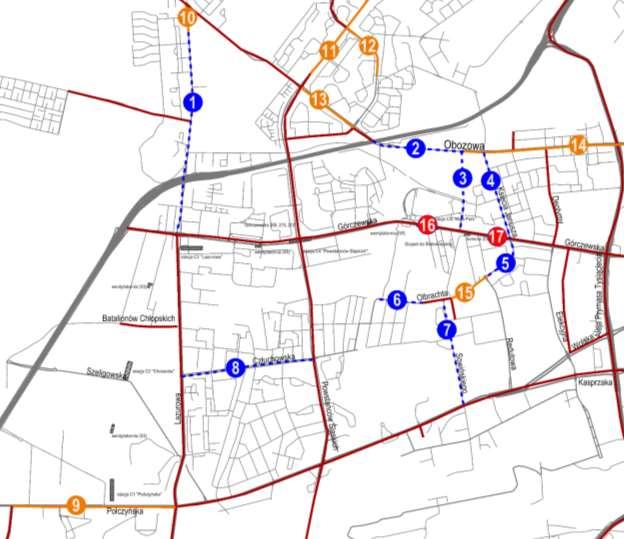 Analiza obecnej organizacji ruchu oraz opracowanie założeń do jej zmian - etap I 60 NOWE TRASY ROWEROWE
