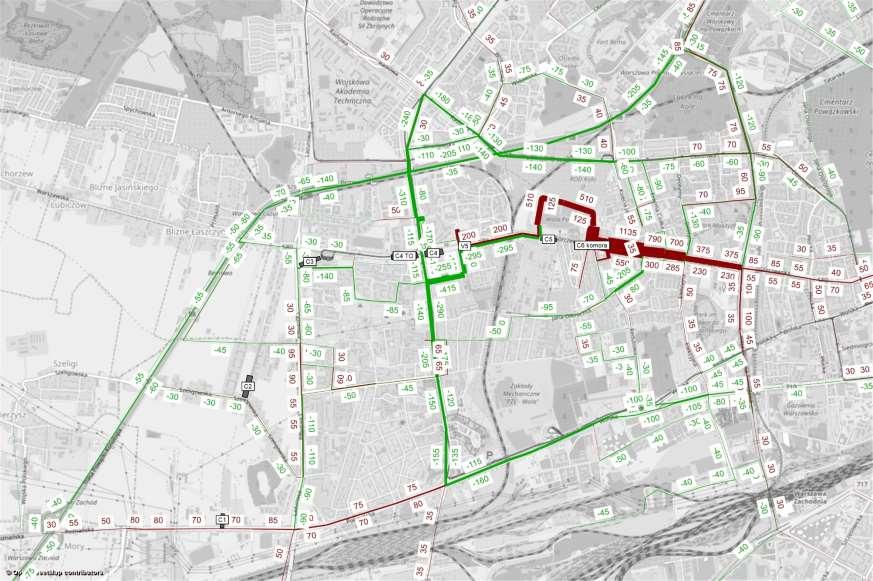 Analiza obecnej organizacji ruchu oraz opracowanie założeń do jej zmian - etap II 72 Rys. 6.10.