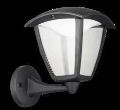 WENA Index: ORO10027 OUTDOOR WALL LAMP, SURFE MOUNTED 590 lm 7 W Oświetlenie dekoracyjne w klasycznym stylu, obudowa: stop aluminium w kolorze ciemnoszarym, wbudowane źródło światła LED, chronione