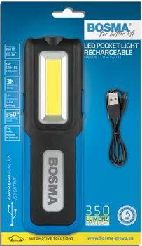 port micro USB- kabel USB w zestawie Body lamp: 350 lm Lamp on top: 180 lm 5W +