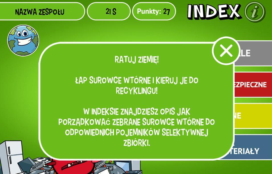 Za zebranie 600 kg każdego surowca, dostajesz bonus 10 pkt.
