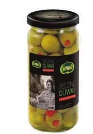 Zielone oliwki z czosnkiem bez zalewy : 680 g :