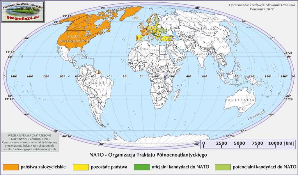 Polska od 1999 roku należy także do Organizacji Paktu Północnoatlantyckiego (NATO, ang. North Atlantic Treaty Organization).