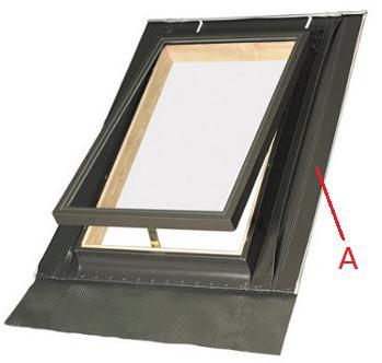 Zadanie 23. Odległość pomiędzy krokwiami (S) pod okna dachowe obrotowe należy powiększyć w stosunku do rzeczywistych wymiarów o A. 2cm do 5cm. B. 6cm do 8cm. C. 9cm do 11cm. D.