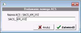 Instalacja serwera komunikacyjnego ACS Instalację ACS wykonujemy przy użyciu modułu ACSManager.