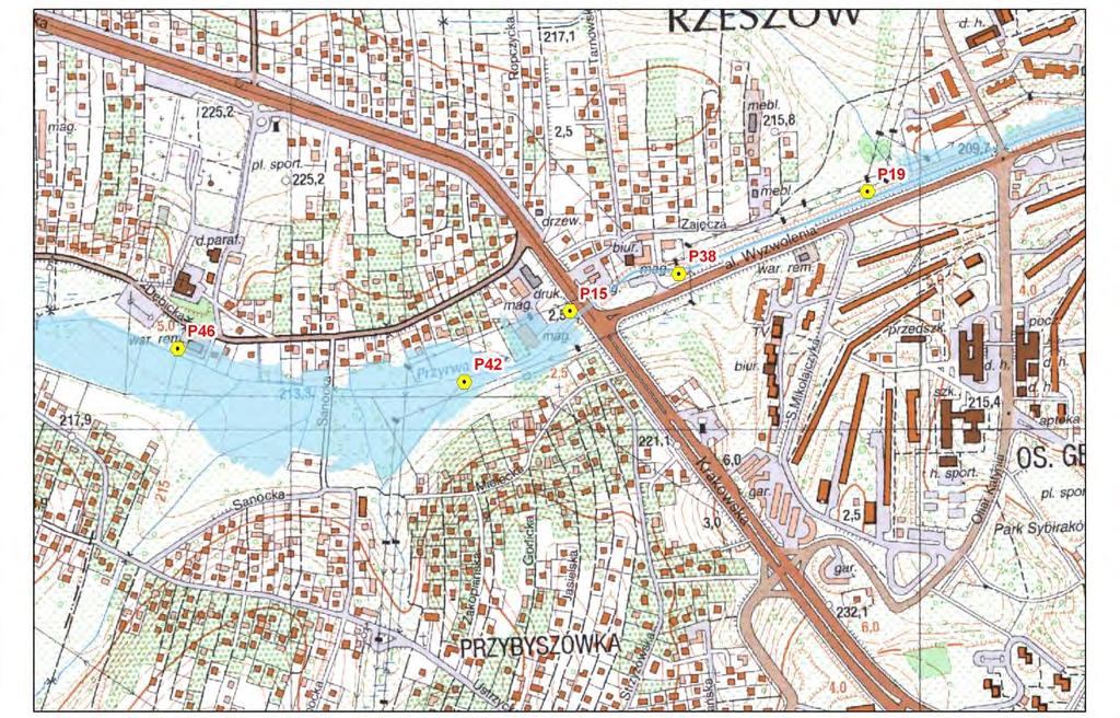 "Programu rozwoju kanalizacji deszczowej dla miasta Rzeszowa" oraz ortofotomapy Ryc. 117.