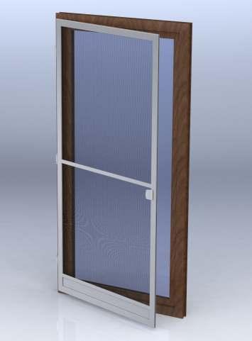 SALOON (max szer 130 cm x wys 250 cm) Drzwiowa - na zawiasach 15 mm 50 mm - Aluminiowe narożniki