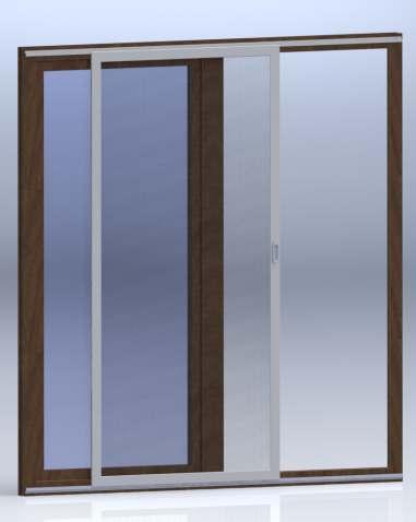 SLIDER (max szer 150 cm x wys 250 cm) Przesuwna 15 mm 50 mm - Aluminiowe narożniki wewnętrzne - Łożyskowane kółka zapewniające ciche
