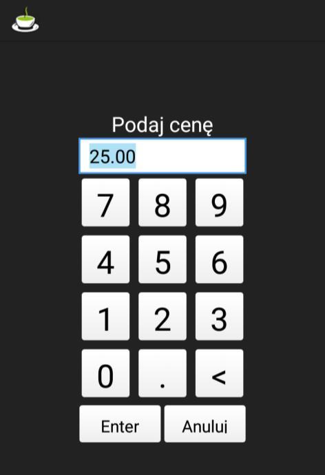 Zamknij- przycisk powoduje zamknięcie okna z listą artykułów i powrót do głównego okna zamówienia Wybranie artykułu spowoduje jego dodanie do aktualnego zamówienia.