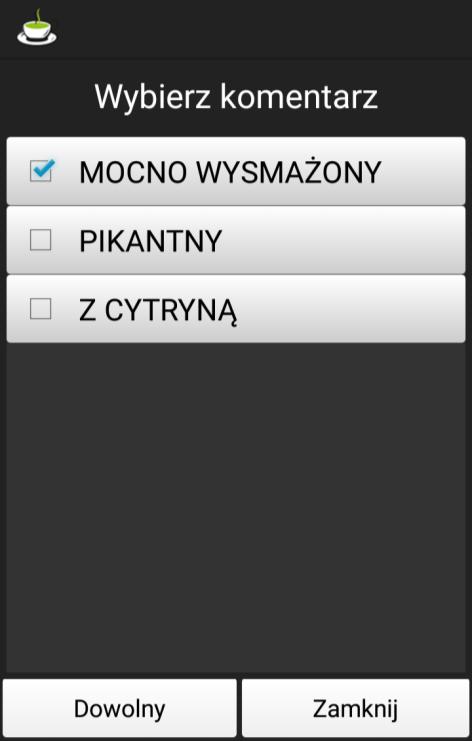 2.2.4. Usunięcie pozycji zamówienia Aby usunąć pozycję zaznaczamy ją, po czym klikamy na przycisk Usuń. Po kliknięciu pozycja zniknie z okna zamówienia. 2.2.5.