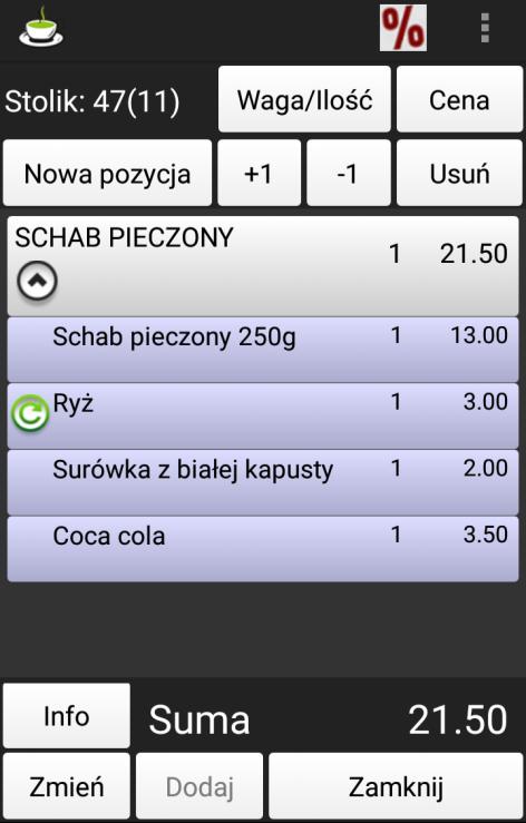 2.4. Obsługa Pizzy Aplikacja SOGA Mobile pozwala zamawiać pizzę.