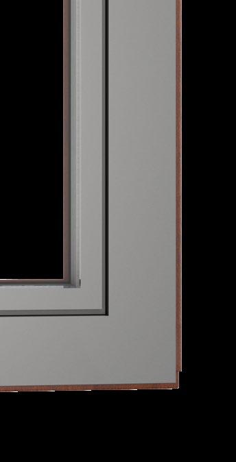 12 Okna drewniano-aluminiowe Linia Stylistyczna Modern OSŁONA ALUMINIOWA QUADRAT FB OSŁONA ALUMINIOWA QUADRAT DESIGN linia Modern o minimalnym promieniu zaokrągleń krawędzi (2 mm) dedykowana do