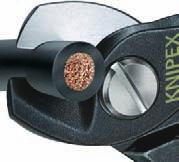 hartowane w oleju i odpuszczane model 95 06 230: do cięcia kabli miedzianych jednożyłowych do 16 mm 2, wielożyłowych do 50 mm 2, cienkożyłowych do 70 mm 2 i aluminiowych kabli