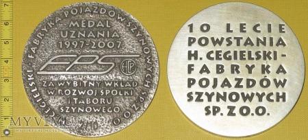 Medal kolejowy - firmowy HCP FPS Poznań 208-2-06 Medal kolejowy - firmowy HCP FPS Poznań MEDAL UZNANIA ZA WYBITNY
