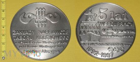 Medal kolejowy - firmowy ZNTK Ostrów Wlkp. 208-2-06 Medal kolejowy - firmowy ZNTK Ostrów Wlkp.