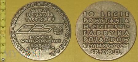 Medal kolejowy - firmowy HCP FPS Poznań 208-2-06 Medal kolejowy - firmowy HCP FPS Poznań MEDAL UZNANIA ZA WKŁAD
