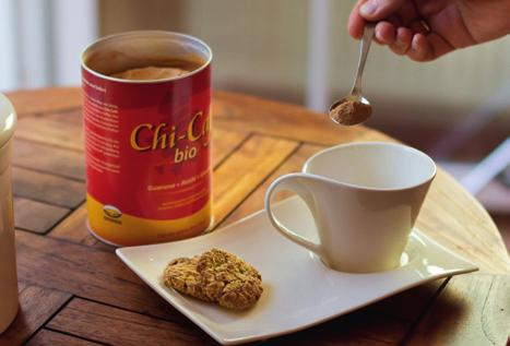 Chi-Cafe bio Łagodna, z małą ilością kofeiny ü ü Znakomita aromat kaw ekologicznych üü Guarana, żeń-szeń i grzybek reishi üü Bogata w błonnik z akacji üü Łagodna dla żołądka i dobra dla jelit