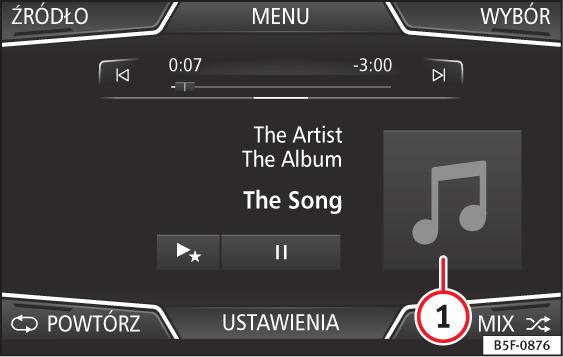 USB 1 USB 2 * Zewnętrzny nośnik danych podłączony do portu USB strona 50. Rys. 36 Menu główne MEDIA.