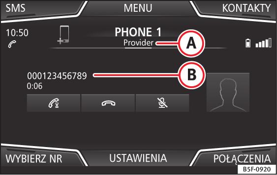 System zarządzania telefonem (TELEFON) 2 3 WYBIERZ NR KONTAKTY SMS POŁĄCZ.