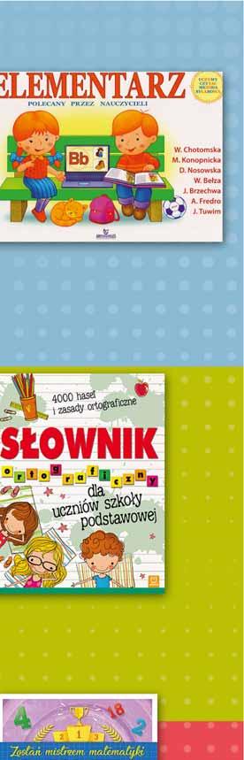 POLSKI + MATEMATYKA 32111502 11 z VAT 12.50 ELEMENTARZ 31726730 19 z VAT 20.