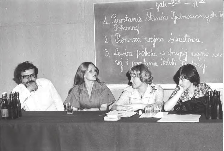 Komisja przeprowadzająca egzamin wstępny (prawdopodobnie 1982 r.), od lewej prof.