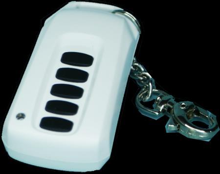 Str. 24 Piloty radiowe. Piloty radiowe. System NeoGSM-IP posiada możliwość obsługi za pomocą pilotów radiowych TR-4 oraz Keyfob-Aero produkcji Ropam Elektronik. Keyfob Aero.