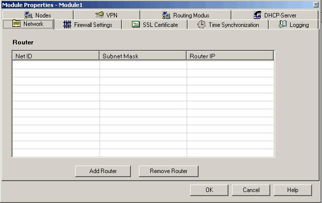 Rozruch modułu bezpieczeństwa (firewall) FN2009-A1 Wprowadzanie ustawień sieciowych 15 Wprowadzenie trybu rutingu, Routing Mode Poniższa procedura dotyczy planowanego