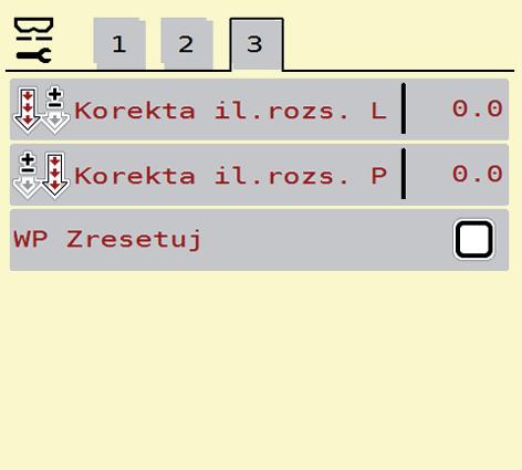 12: Menu Ustawienia maszyny, strona 3 Nie wszystkie parametry wyświetlane są na monitorze równocześnie.