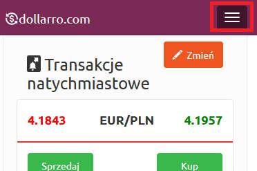 Rysunek 19. Profil. Przycisk przechodzenia do panelu Start.