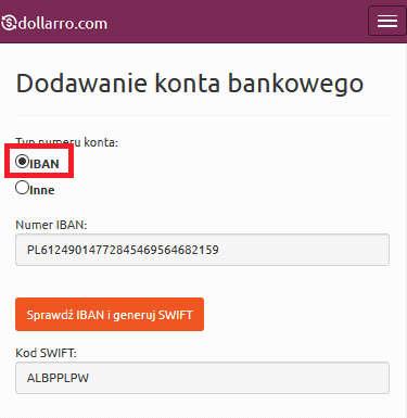 Rysunek 27. Dodawanie konta bankowego.