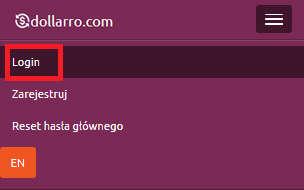 na stronę dollarro.com, gdzie użytkownik może zalogować się do systemu. Rysunek 5. Rejestracja. Link potwierdzający.
