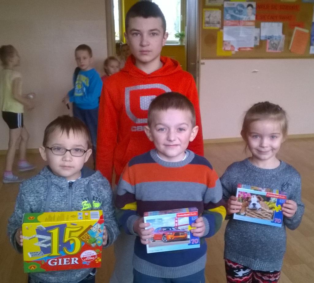 Były tam cztery inne drużyny: Korzeniów, Dębica, Łęki Dolne i Strzegocice. Wygrała szkoła z Korzeniowa. Druga była Dębica, a trzecie miejsce zajęli chłopcy z naszej szkoły.