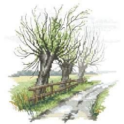 pejzaże Wzór graficzny - Pejzaż jesienny Wzór
