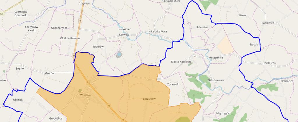 Mapa nr 2 Obszary