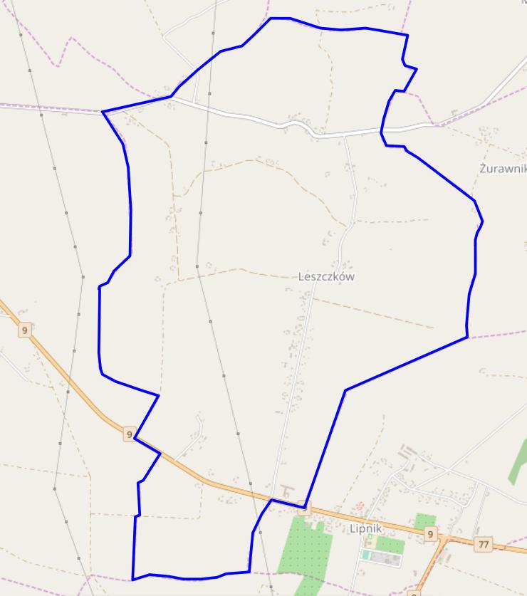 Mapa nr 5 Podobszar rewitalizacji nr 2 na